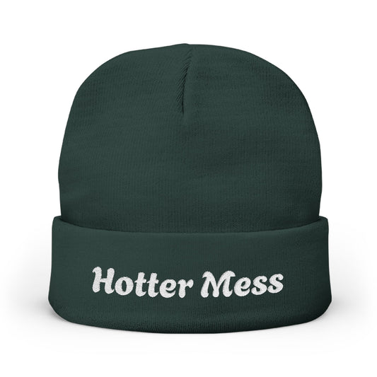 Copy of Hot Mess Knit Beanie, Funny Winter Hat, Embroidered Beanie, Gift for Her, Cozy Accessory, Casual Fashion Statement