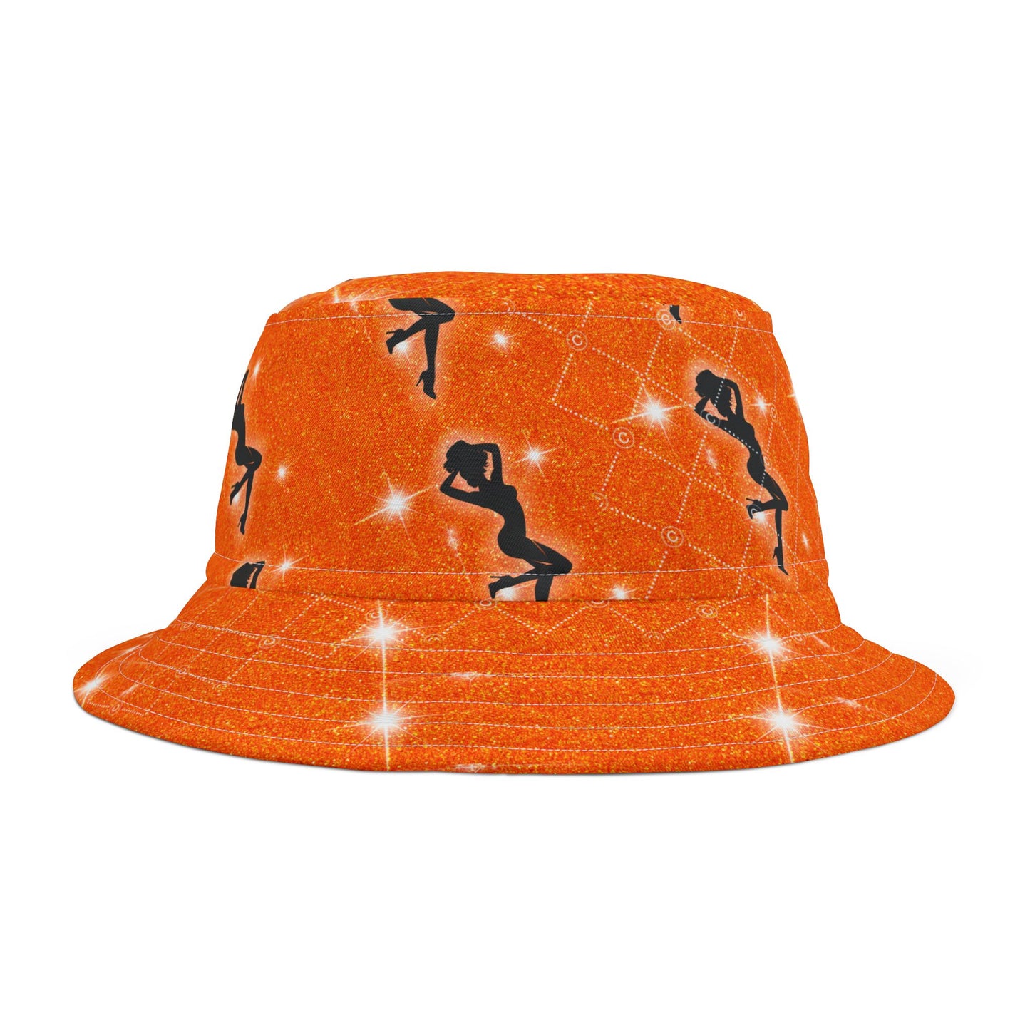 Showgirl Vibrant Dance Silhouette Bucket Hat, Stylish, Festival Fashion,