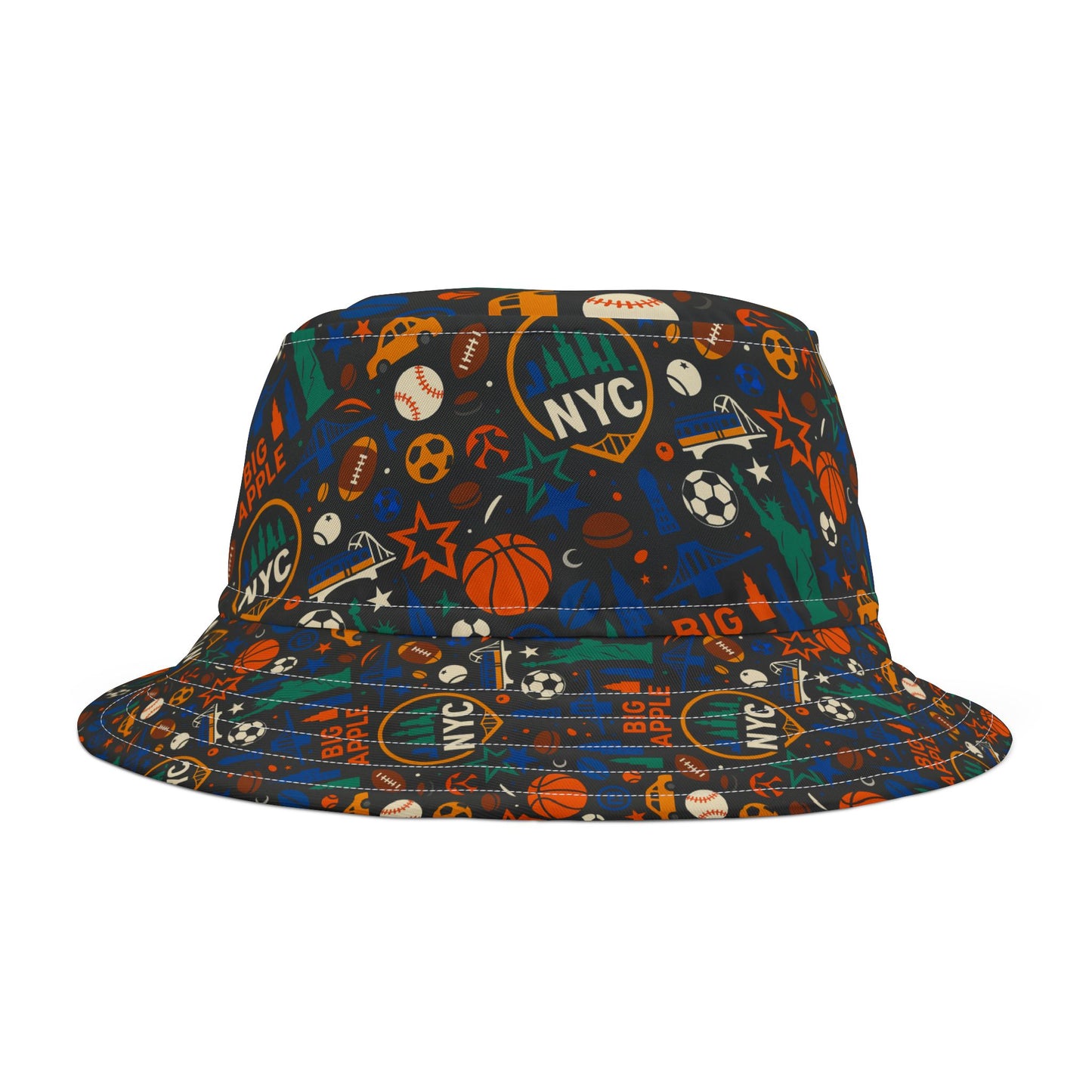 New York Sports Bucket Hat, NYC Tourist Big Apple Taxi Designs. All Things NYC