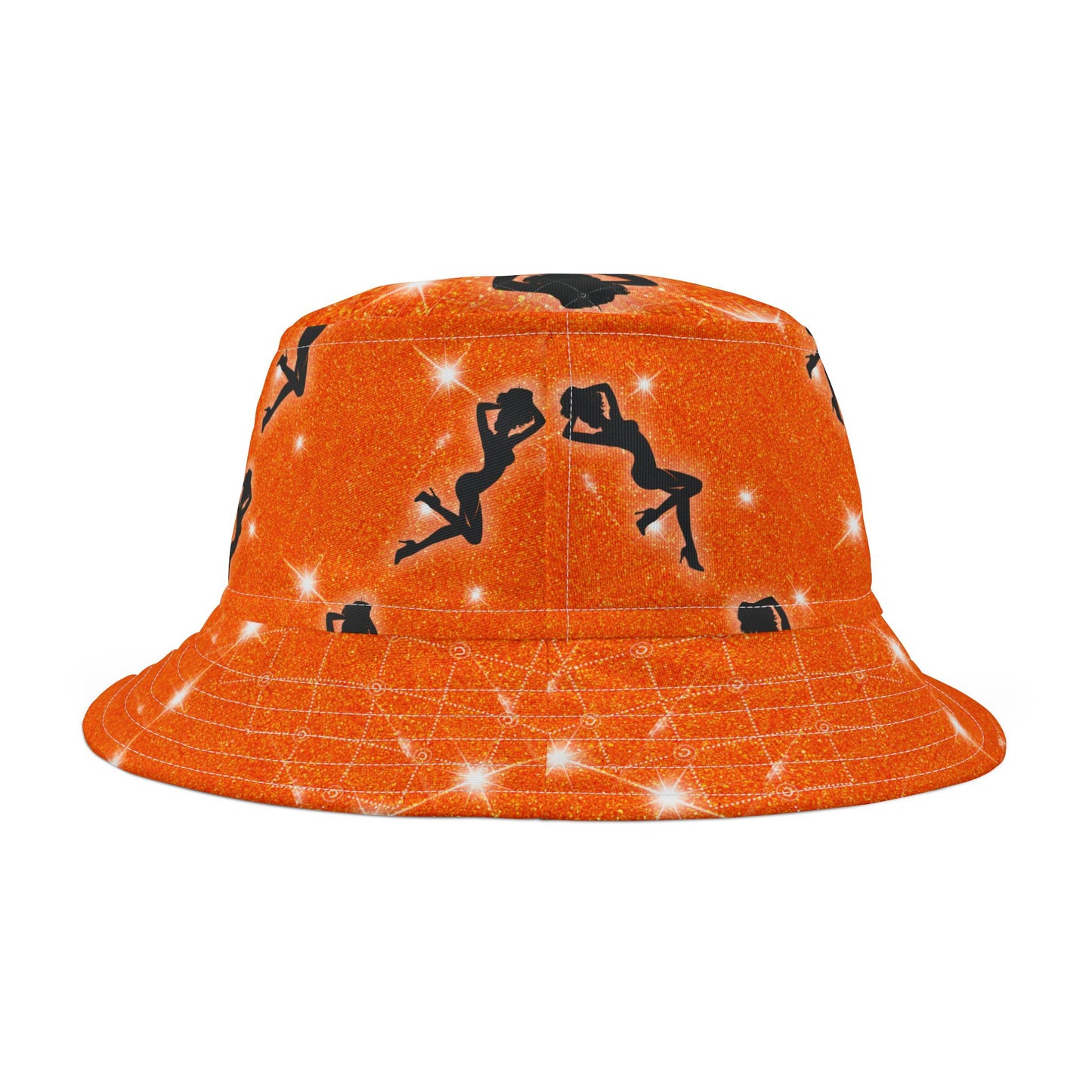 Showgirl Vibrant Dance Silhouette Bucket Hat, Stylish, Festival Fashion,