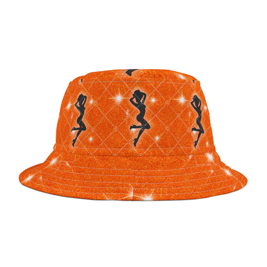 Showgirl Vibrant Dance Silhouette Bucket Hat, Stylish, Festival Fashion,