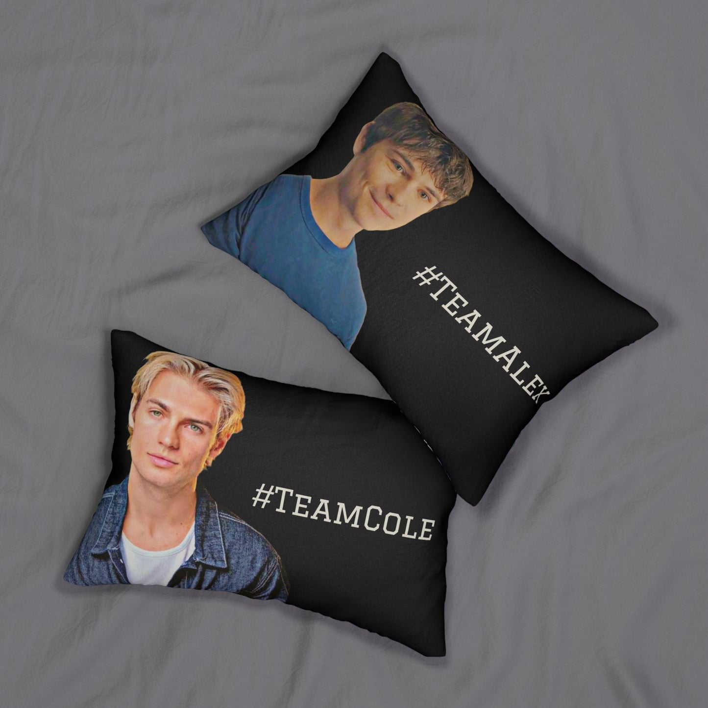 TEAM ALEX/COLE  Pillow | Personalized Spun Polyester Throw Pillow Bed Life Walter Boys Merch 2 sided