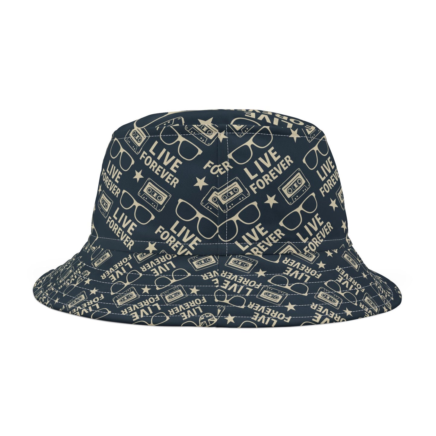 Retro Britpop Union Jack Bucket Hat – Live Forever Oasis Reunion Concert Style – 90s Music