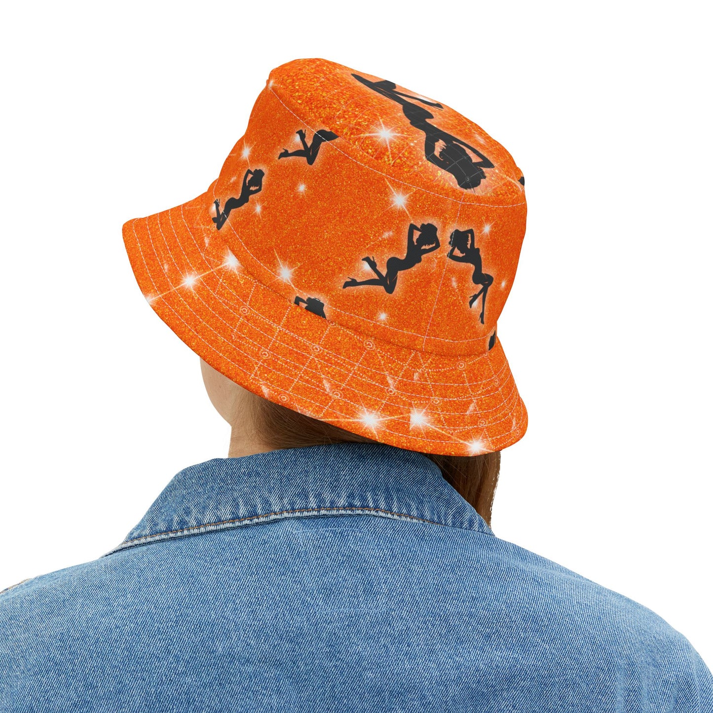 Showgirl Vibrant Dance Silhouette Bucket Hat, Stylish, Festival Fashion,