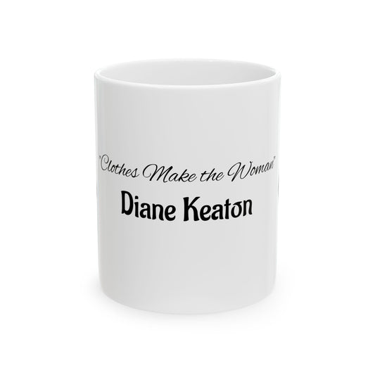 Diane Keaton Style Queen Tribute Stylish Ceramic Coffee Mug, Fashion Lovers