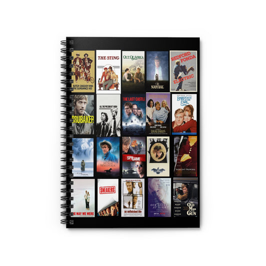 Legendary Film Spiral Notebook - Robert Redford Tribute, Movie Lover Gift, Journaling, Writing, Sundance Festival Memories