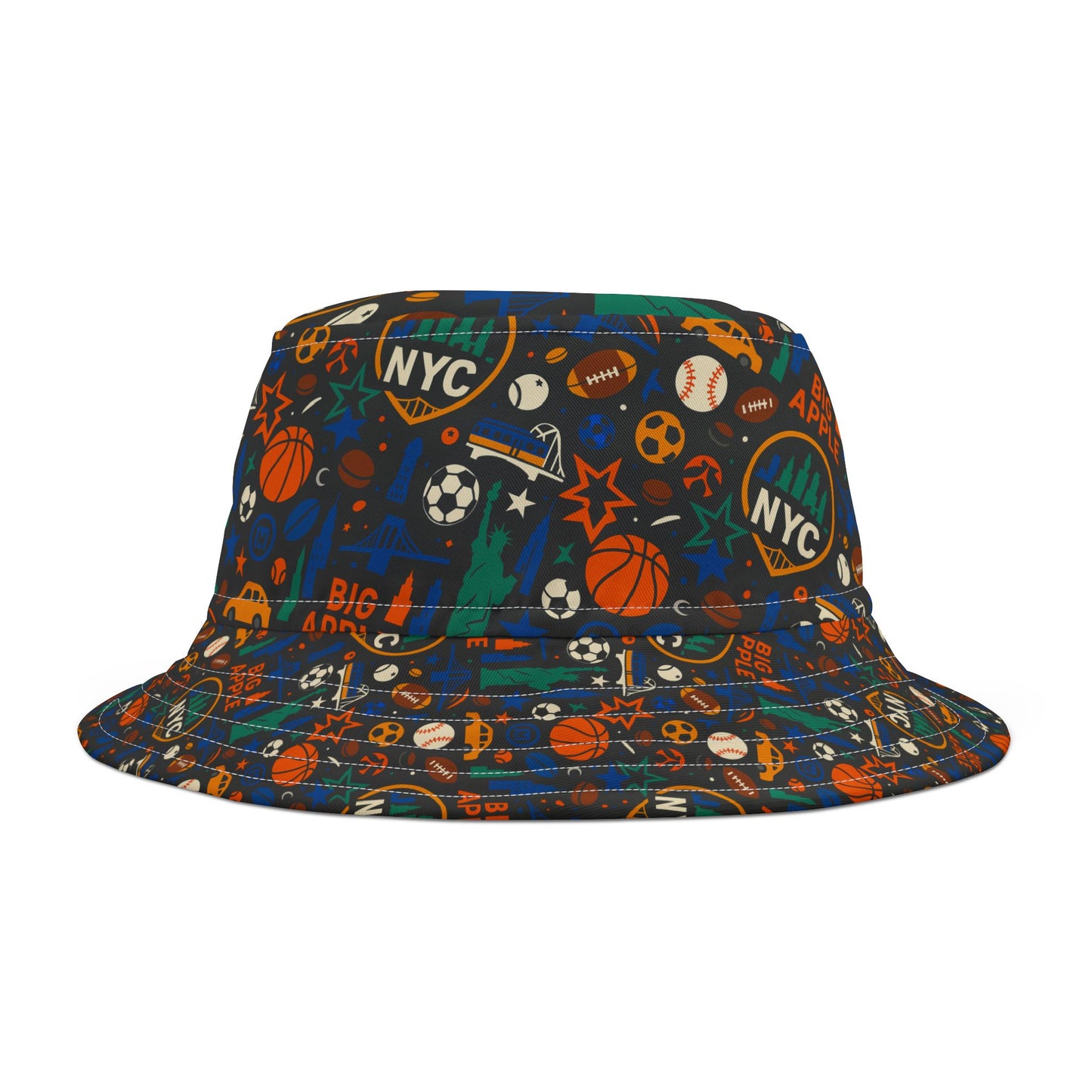 New York Sports Bucket Hat, NYC Tourist Big Apple Taxi Designs. All Things NYC