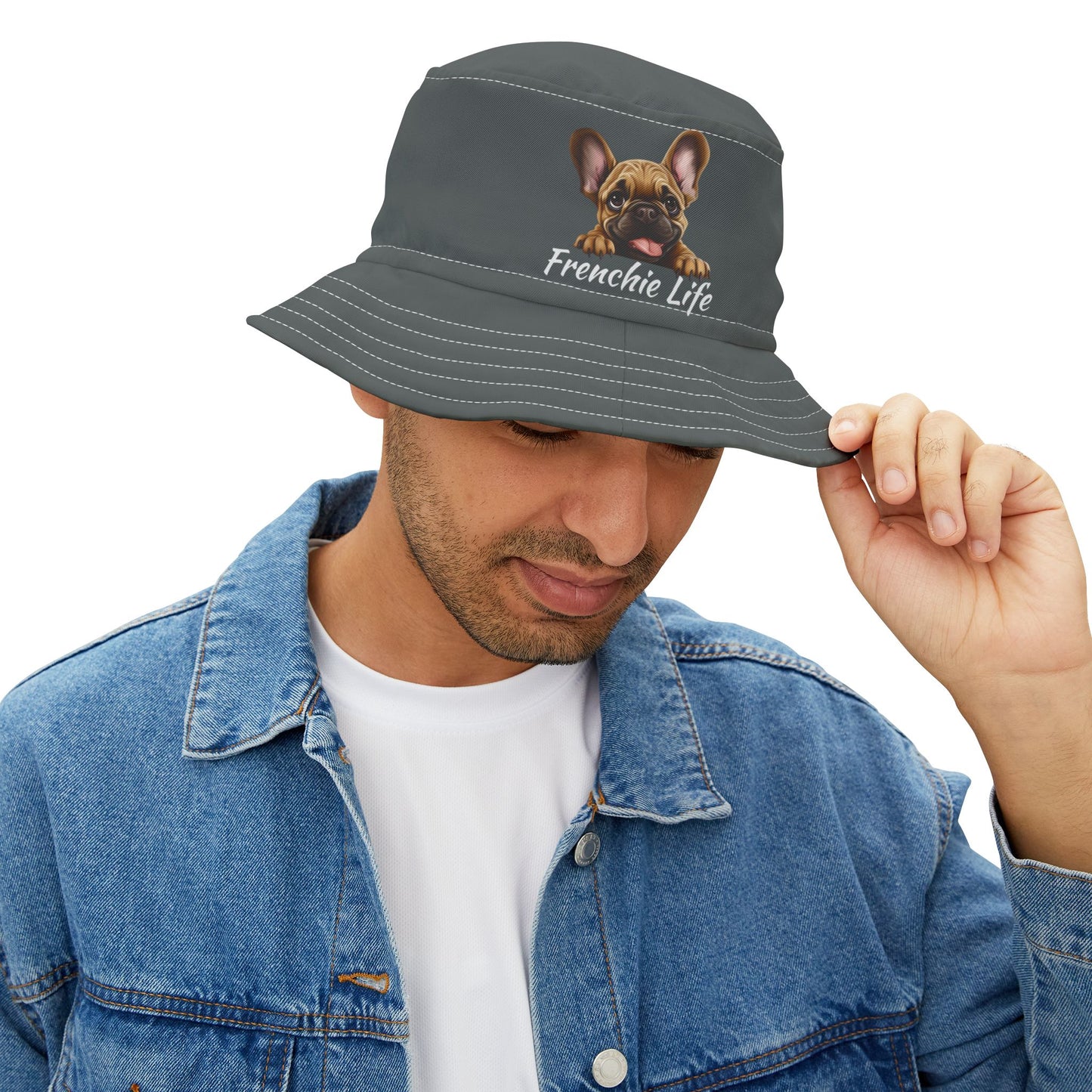 French Bulldog Bucket Hat, Dog Owner Gift, Cute Summer Accessory, Animal Print