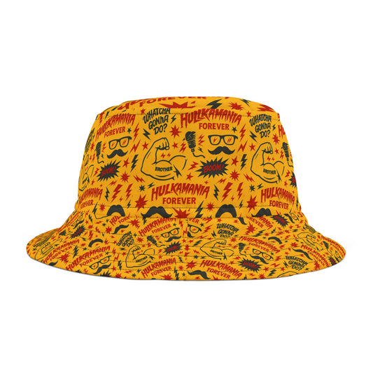 Hulkamania Tribute Hulk Hogan Rip Bucket Hat Wrestling Legend