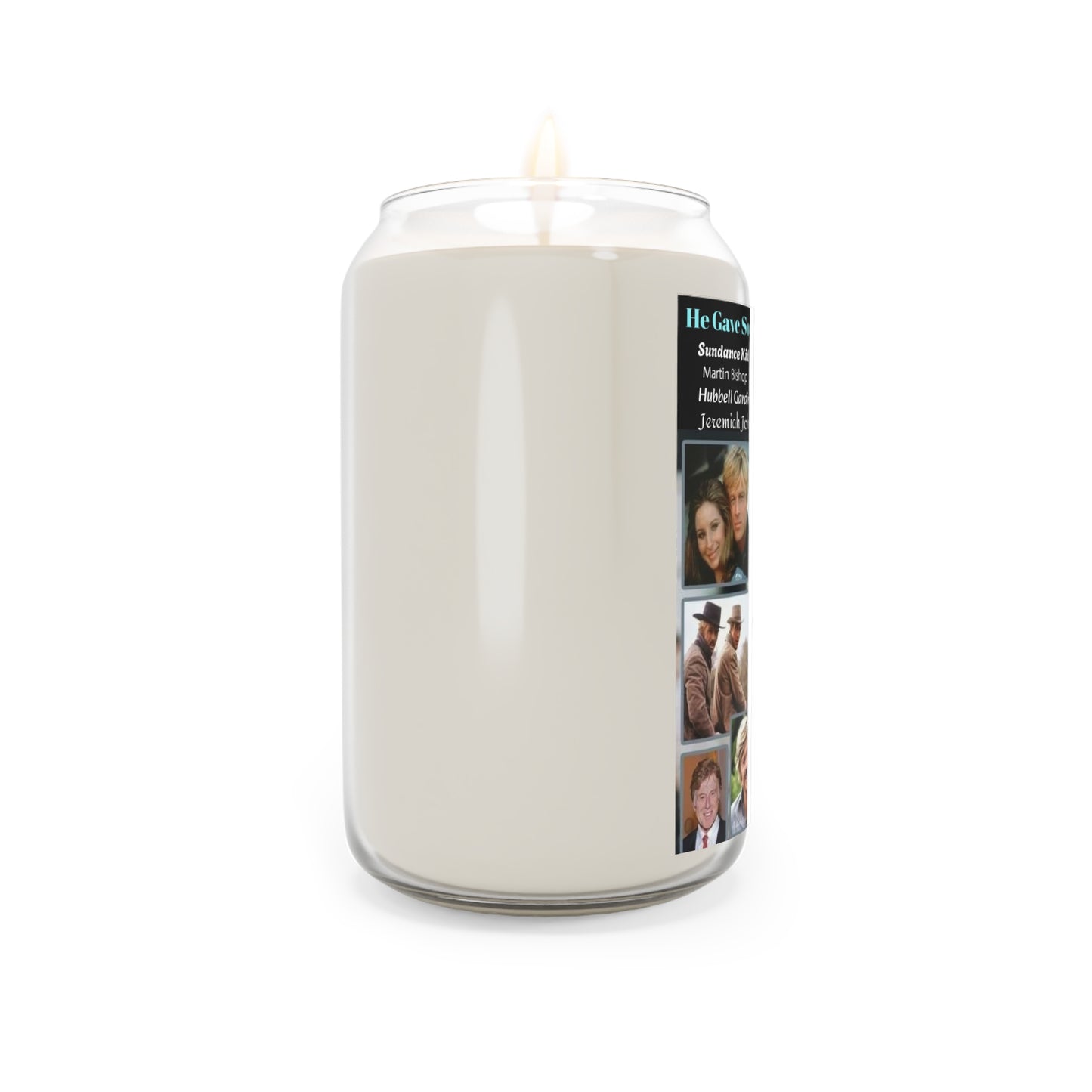Robert Redford Tribute Candle Scented Soy Legend Hubbell Sundance Kid Death Rip