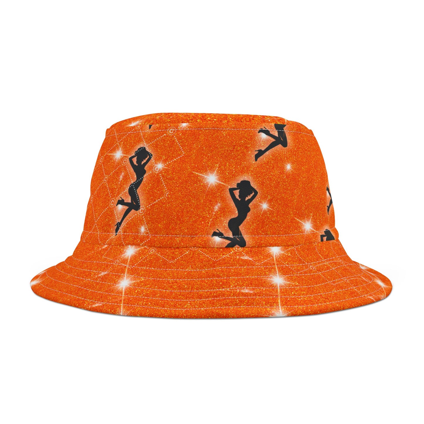 Showgirl Vibrant Dance Silhouette Bucket Hat, Stylish, Festival Fashion,