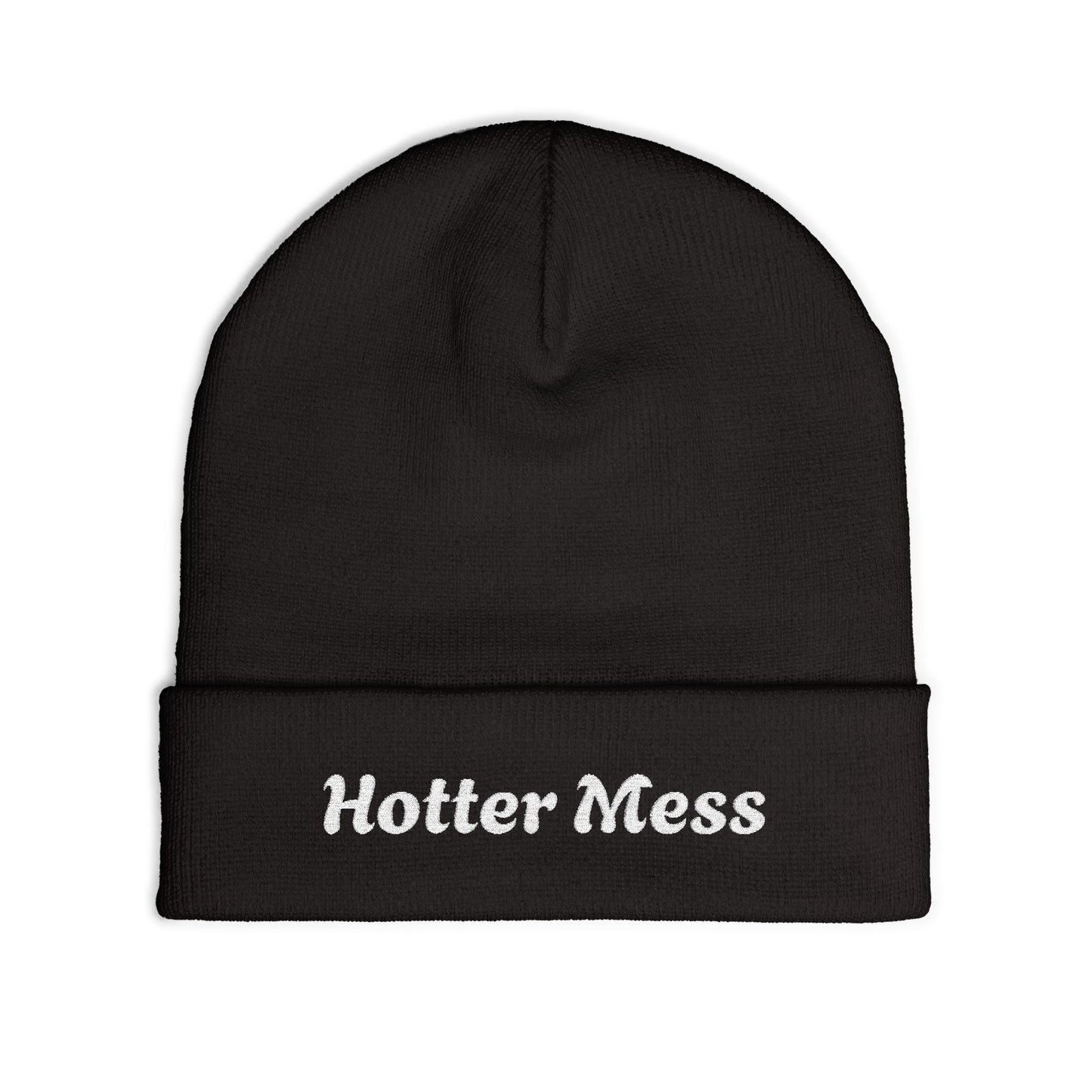 Copy of Hot Mess Knit Beanie, Funny Winter Hat, Embroidered Beanie, Gift for Her, Cozy Accessory, Casual Fashion Statement