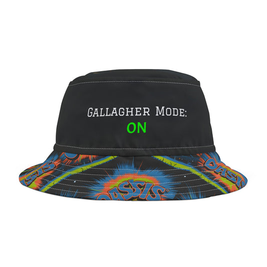 Vibrant Tie-Dye Bucket Hat - Gallagher Mode, Fun Cartoon Oasis Reunion 2025