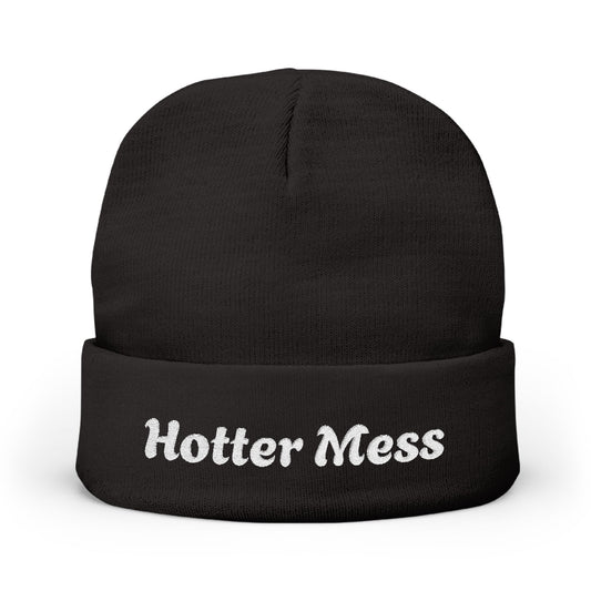 Copy of Hot Mess Knit Beanie, Funny Winter Hat, Embroidered Beanie, Gift for Her, Cozy Accessory, Casual Fashion Statement