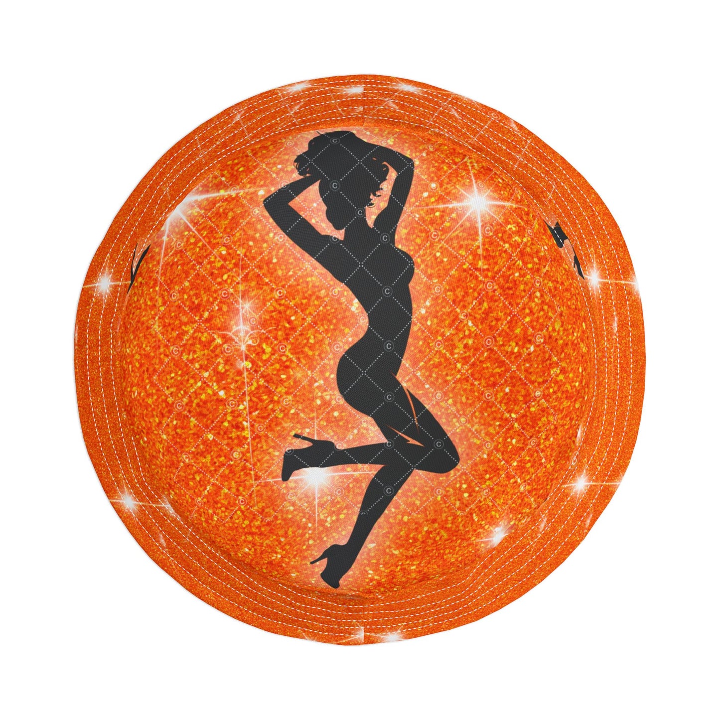 Showgirl Vibrant Dance Silhouette Bucket Hat, Stylish, Festival Fashion,