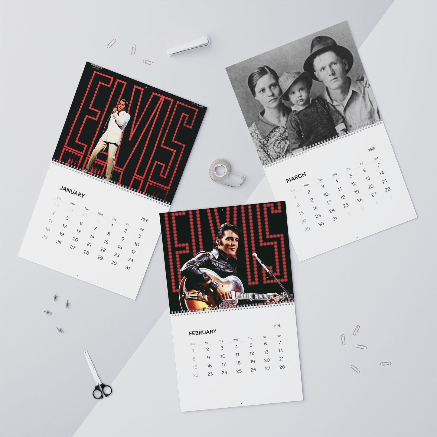 Elvis 2026 Calendar Wall Calendar Planner