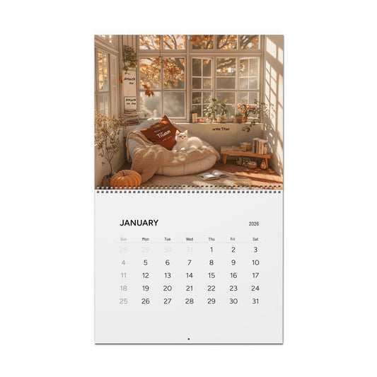 Cozy Seasonal Calendar Fall/Winter Calendar (2026)