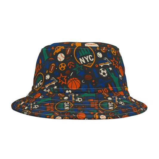 New York Sports Bucket Hat, NYC Tourist Big Apple Taxi Designs. All Things NYC