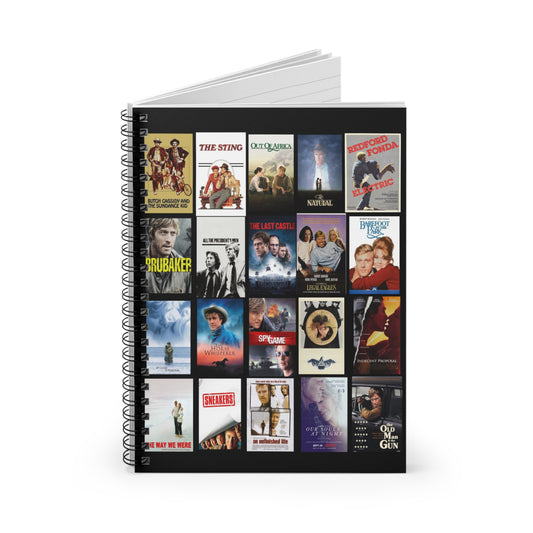 Legendary Film Spiral Notebook - Robert Redford Tribute, Movie Lover Gift, Journaling, Writing, Sundance Festival Memories