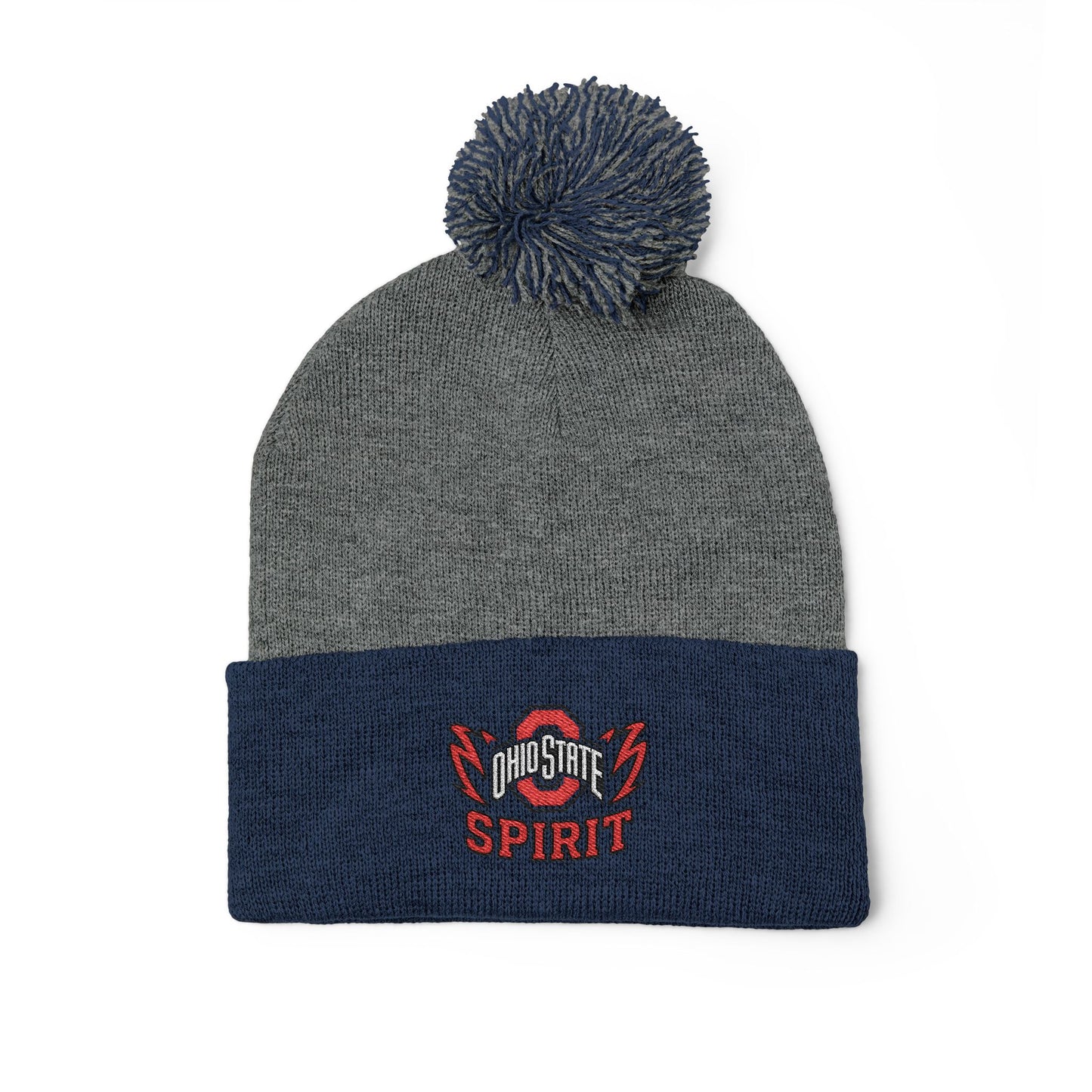 Ohio State Pom-Pom Knit Cap - Cozy Winter Beanie for Every Occasion,  Embroidered Hat