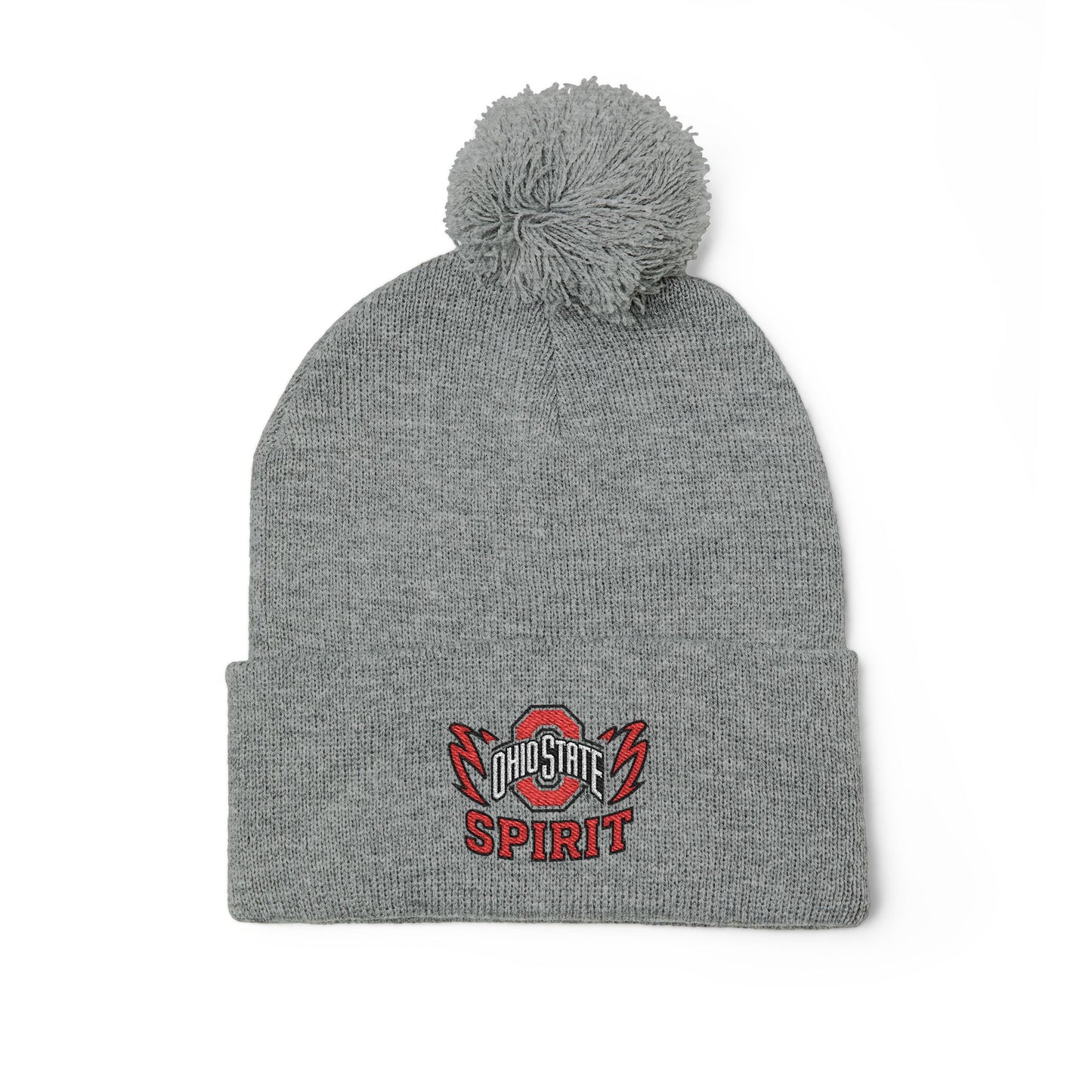Ohio State Pom-Pom Knit Cap - Cozy Winter Beanie for Every Occasion,  Embroidered Hat