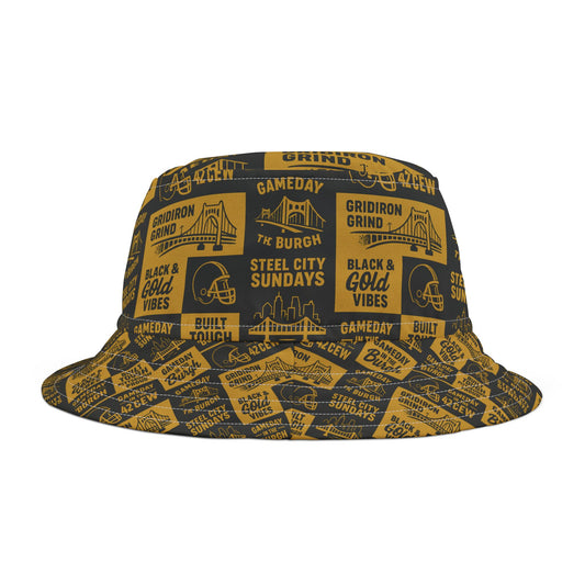 Pittsburgh Spirit Bucket Hat, Game Day Gear, Black and Gold Vibes, [...]