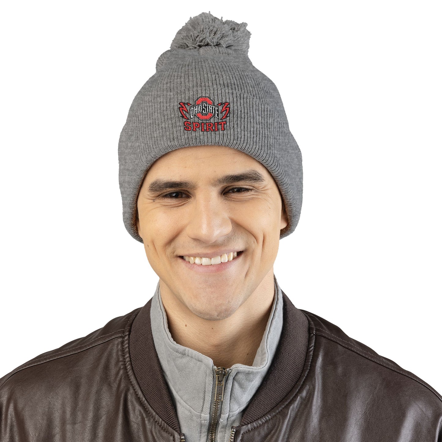 Ohio State Pom-Pom Knit Cap - Cozy Winter Beanie for Every Occasion,  Embroidered Hat