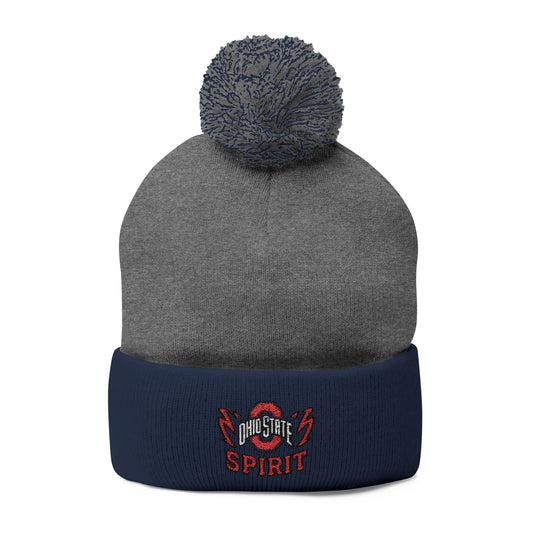Ohio State Pom-Pom Knit Cap - Cozy Winter Beanie for Every Occasion,  Embroidered Hat