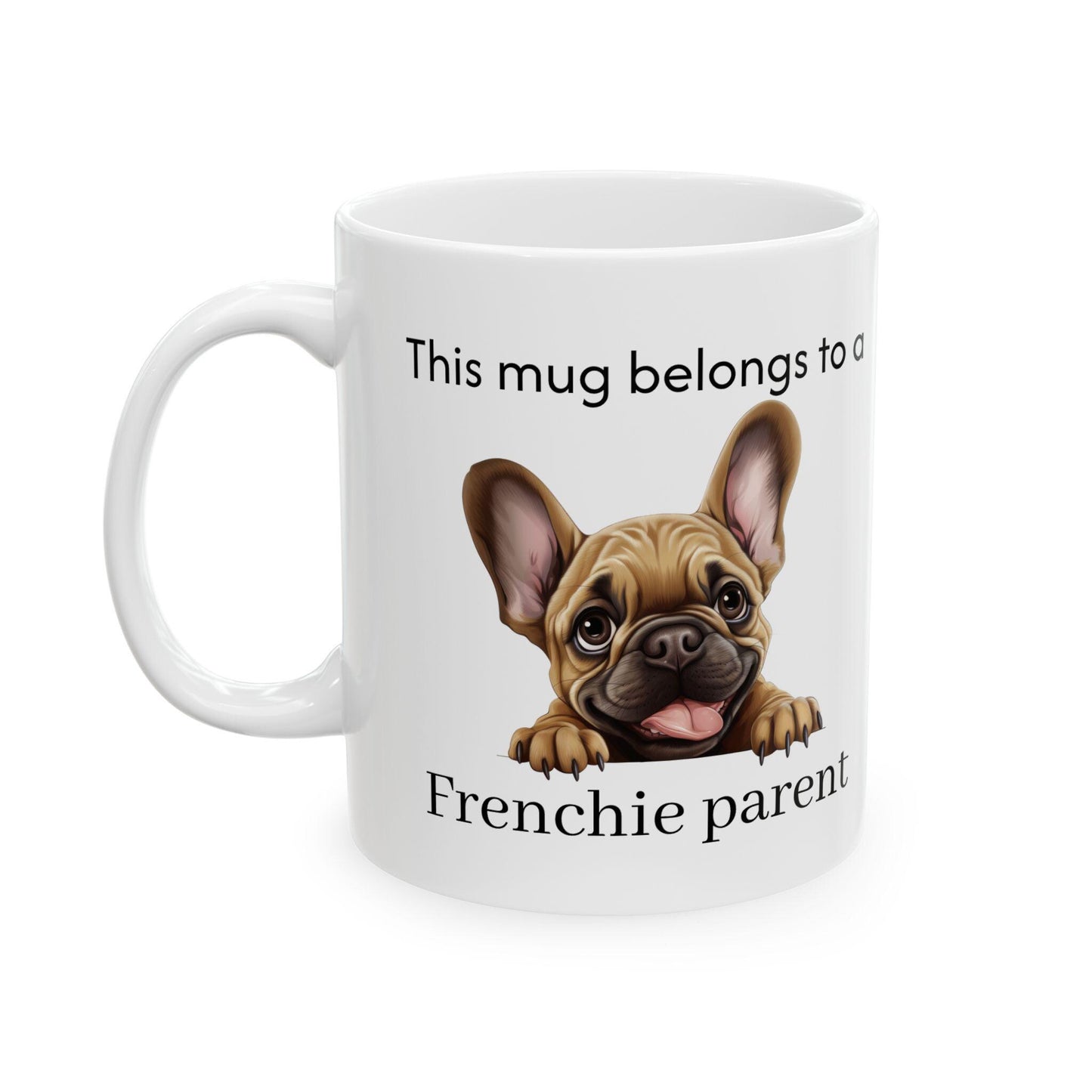 French Bulldog Parent Dog Illustration Mug | Cute Dog Breed Coffee Mug Cartoon