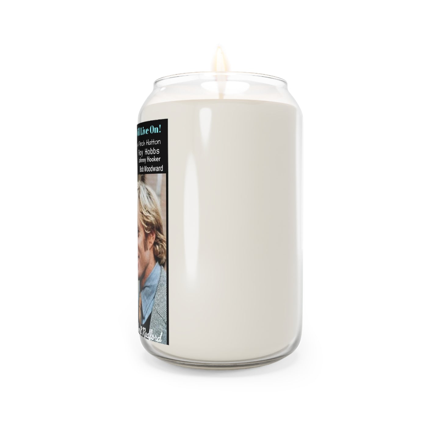 Robert Redford Tribute Candle Scented Soy Legend Hubbell Sundance Kid Death Rip