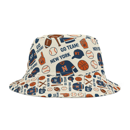 New York Sports Bucket Hat, Go Team Hat for Sports Fans, Summer Accessory, Gift for Sports Lovers, Outdoor Hat for Game Day