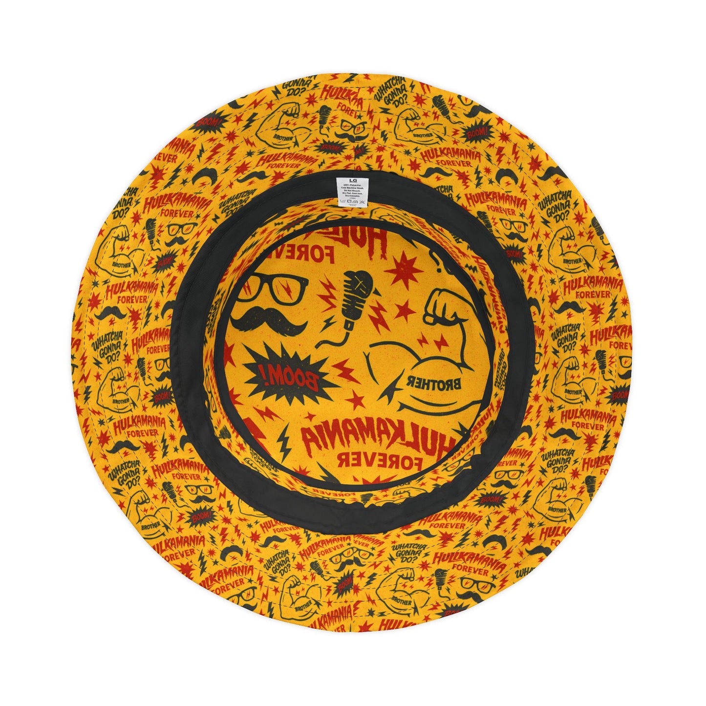 Hulkamania Tribute Hulk Hogan Rip Bucket Hat Wrestling Legend