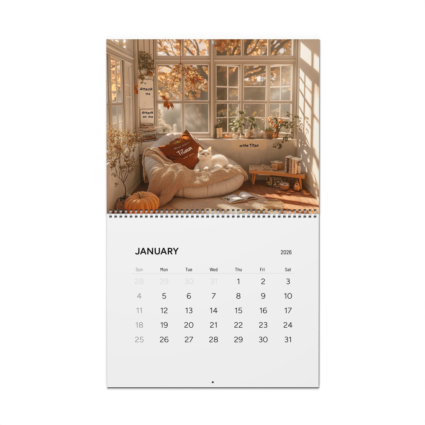 Cozy Seasonal Calendar Fall/Winter Calendar (2026)
