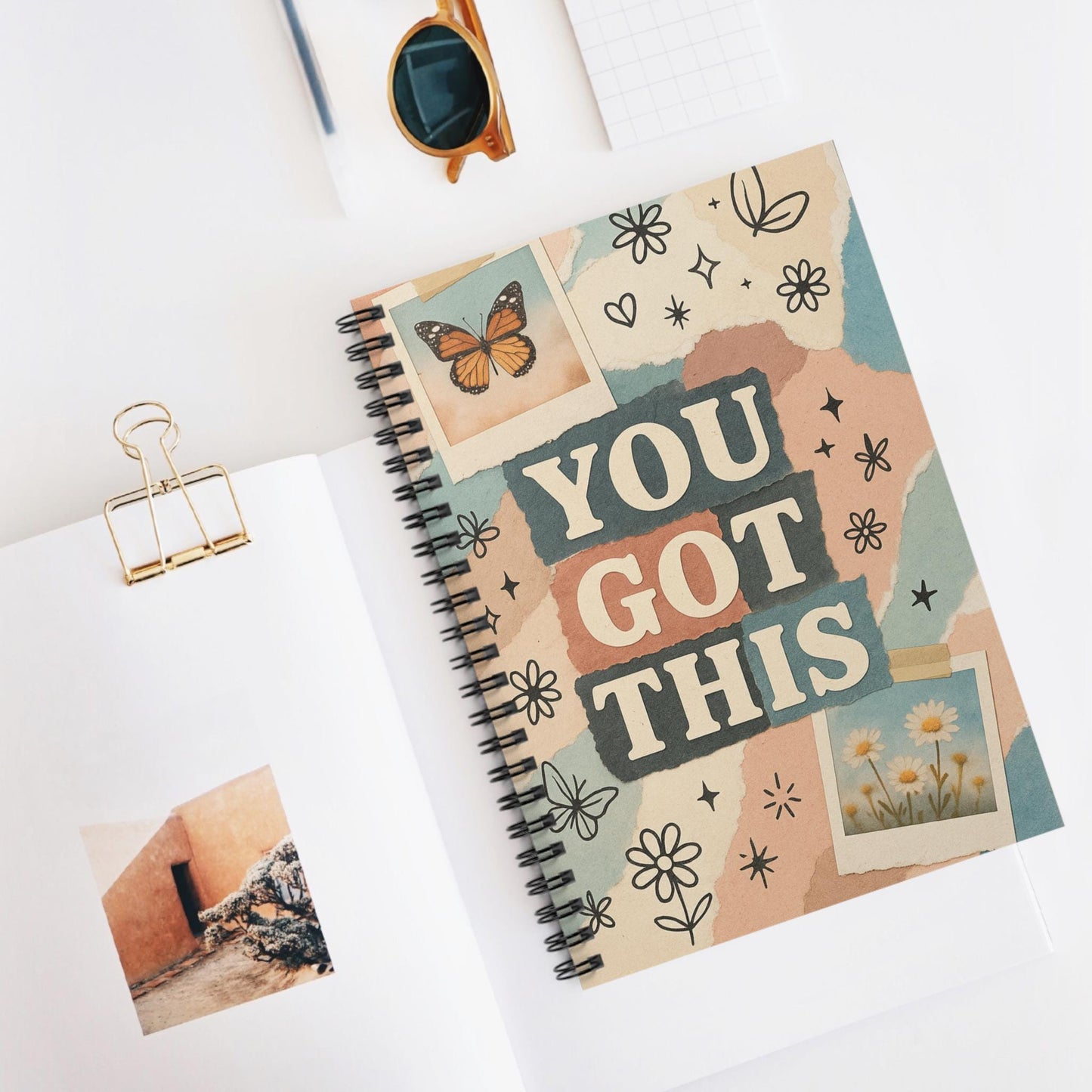 Motivational Spiral Notebook, You Got This Journal, Inspirational Stationery, Daily Planner, Gift for Students, Self-Care Writing