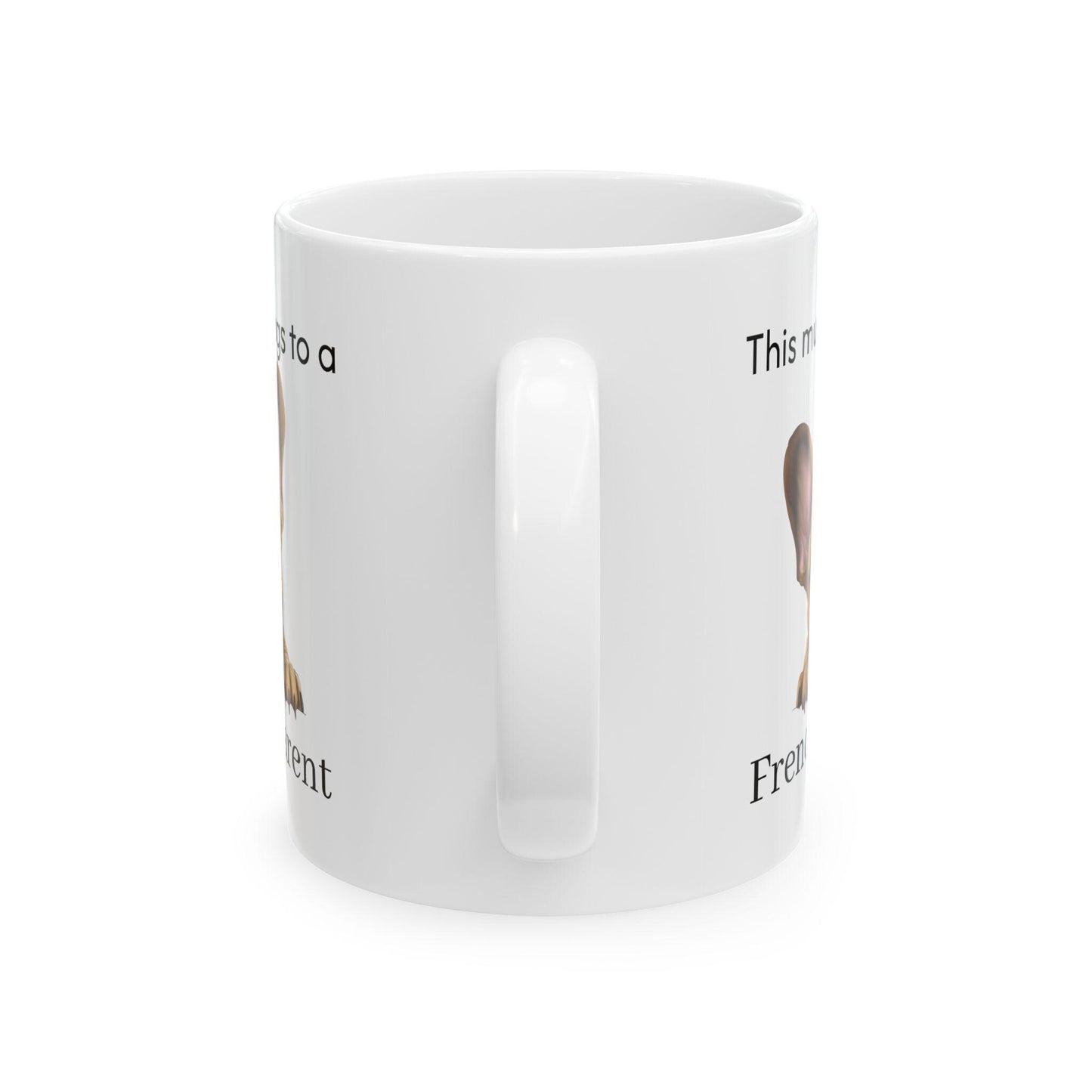 French Bulldog Parent Dog Illustration Mug | Cute Dog Breed Coffee Mug Cartoon