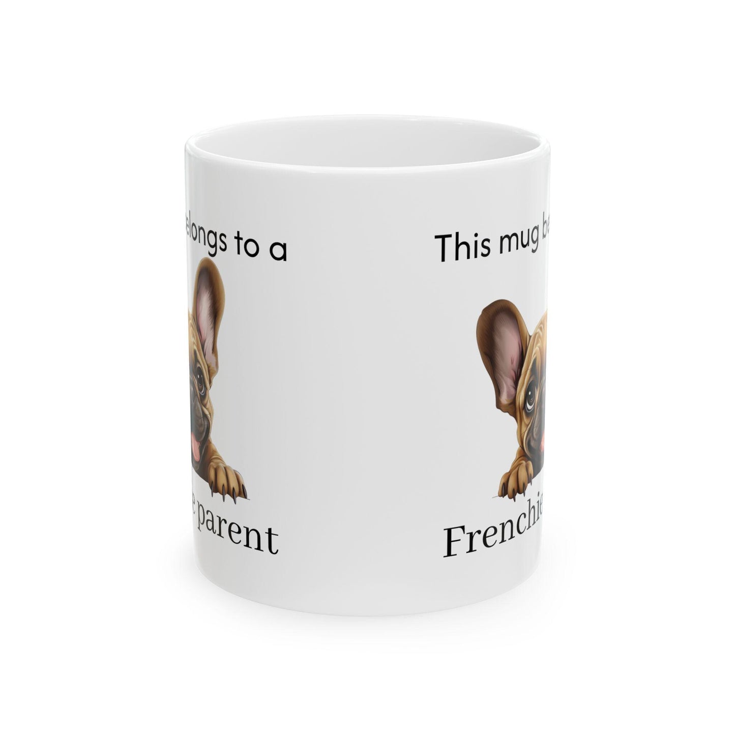 French Bulldog Parent Dog Illustration Mug | Cute Dog Breed Coffee Mug Cartoon