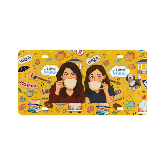 Gilmore Girls Lukes Diner Stars Hollow Coffee Chat License Plate | Coffee Lovers Merch