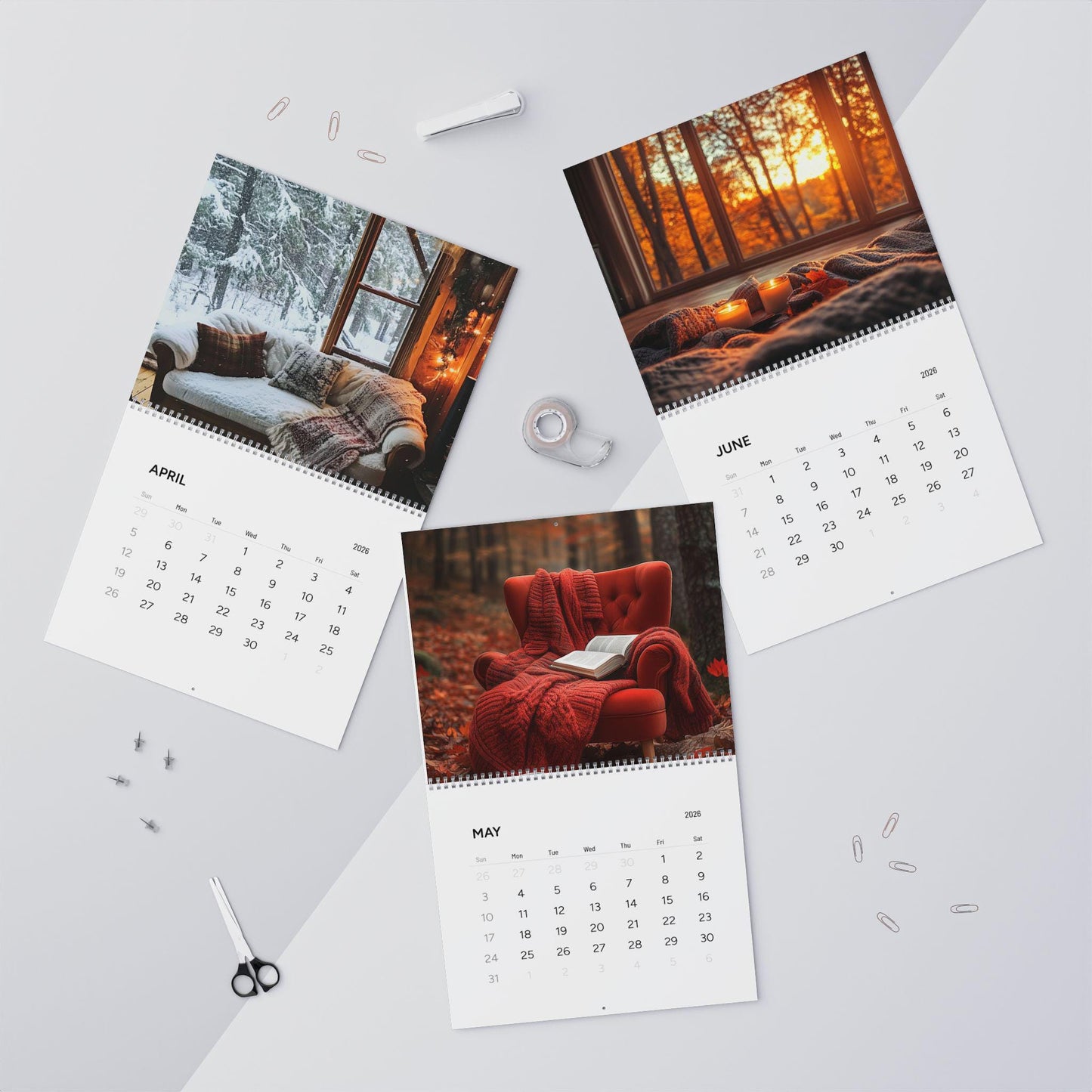 Cozy Seasonal Calendar Fall/Winter Calendar (2026)