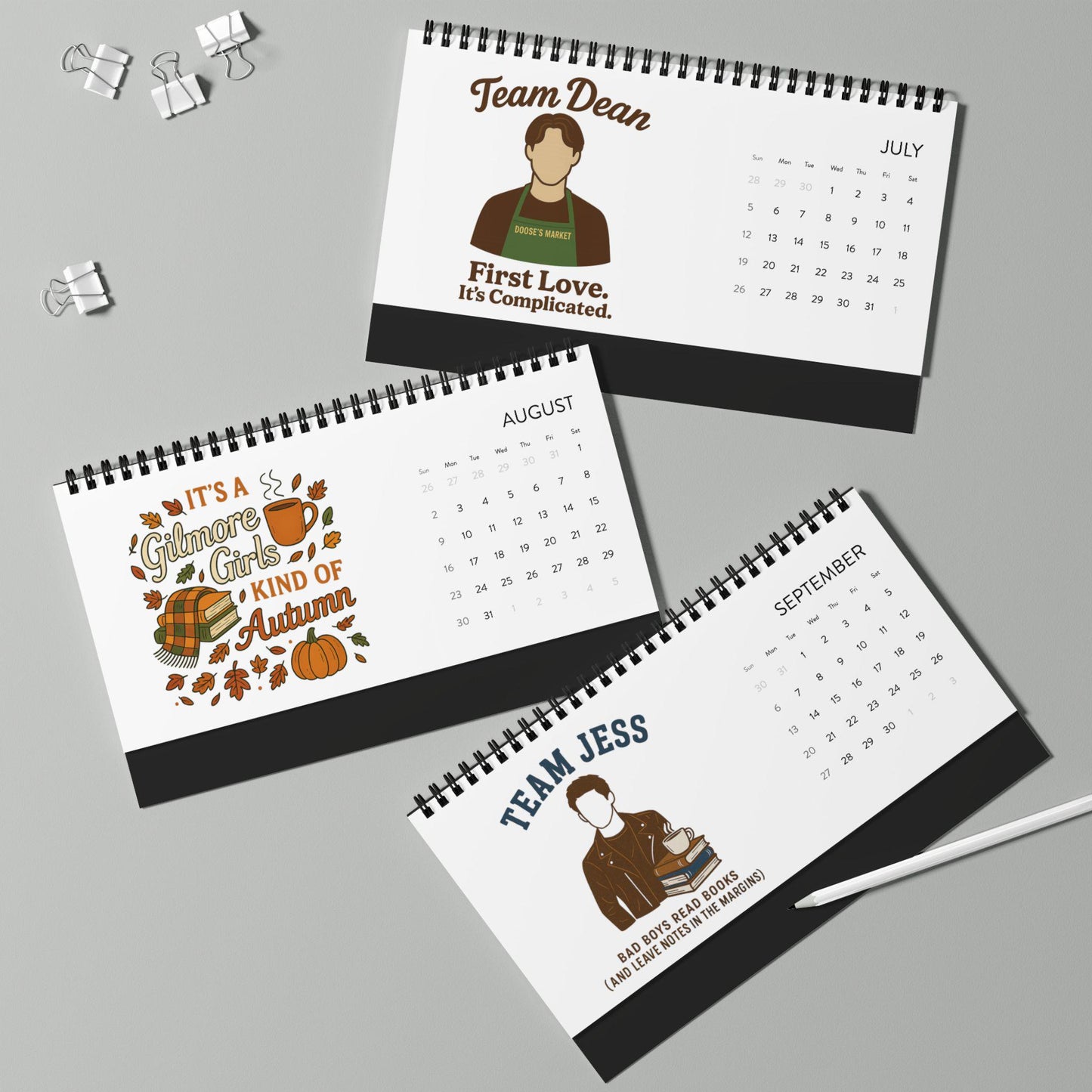 Gilmore Girls Gift Calendar Stars Hollow Merch 2026 Desktop Calendar