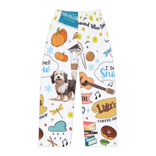 Stars Hollow Pattern Pajama Pants | Gilmore Girls Inspired Icons All-Over Print