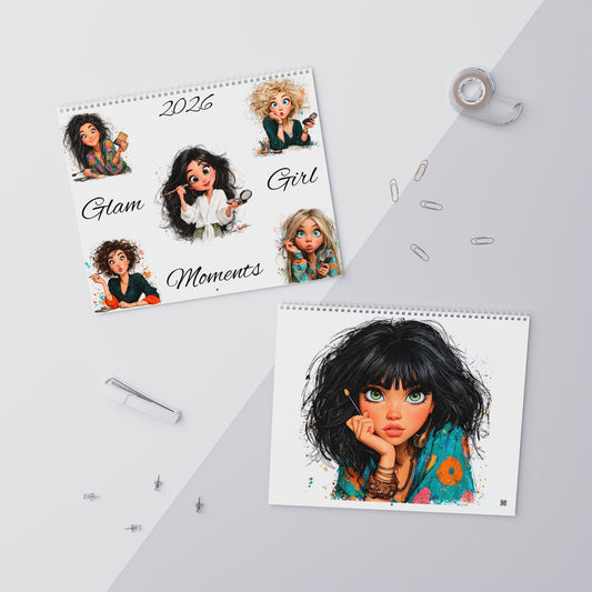 Glam Girl 2026 Wall Calendar | Portrait Art Monthly Planner