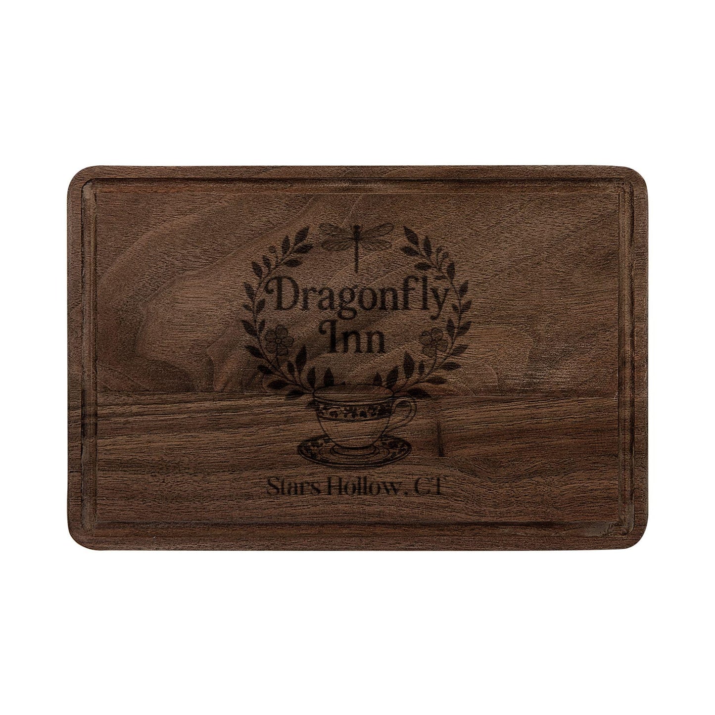 Dragonfly Inn Engraved Cutting Board | Stars Hollow, CT | Handmade Maple or Walnut