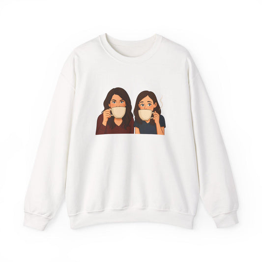 Gilmore Girls Coffee Crewneck Sweatshirt | Friendship Illustration