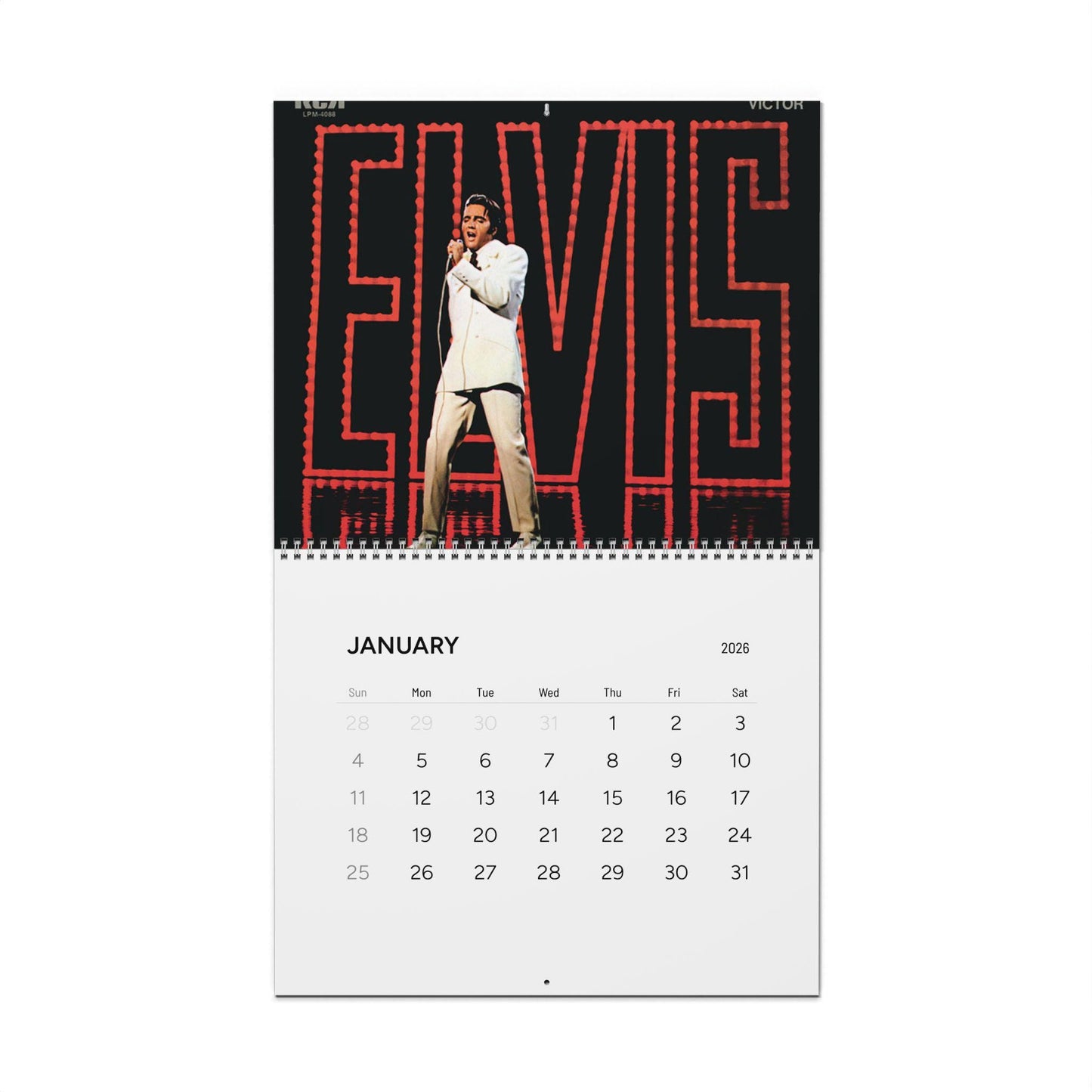 Elvis Comeback 68 Cover 2026 Calendar Wall Calendar Planner