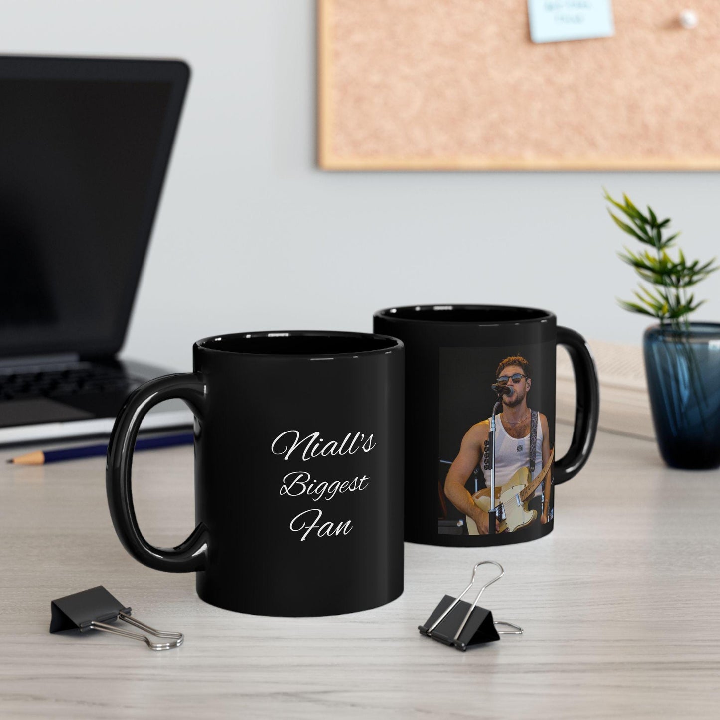 Niall Horan Merch One Direction Biggest Fan  Black Mug | Photo Face Ceramic Coffee Cup