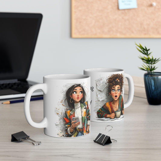 Working Girl Energy Mug | Ceramic Coffee Cup, 11oz or 15oz