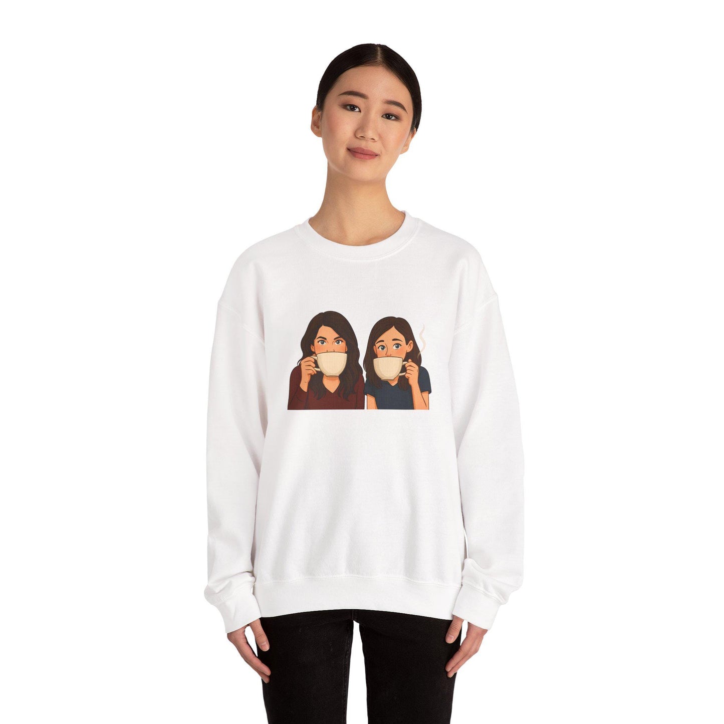 Gilmore Girls Coffee Crewneck Sweatshirt | Friendship Illustration