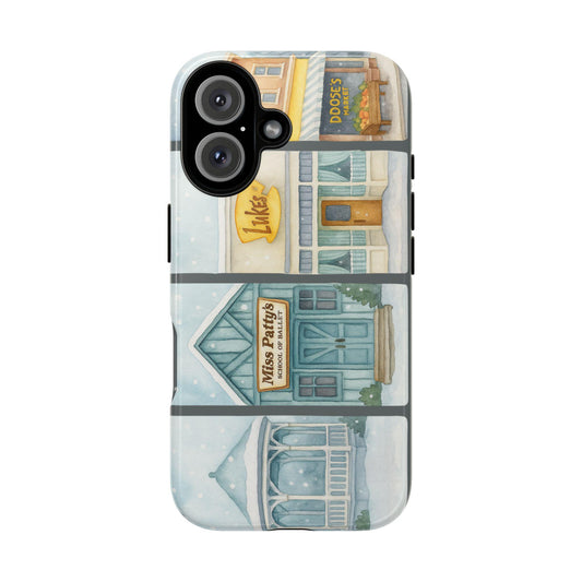 Cozy Stars Hollow Shopfronts Phone Case | Gilmore Girls Lukes Miss Pattys Dooses