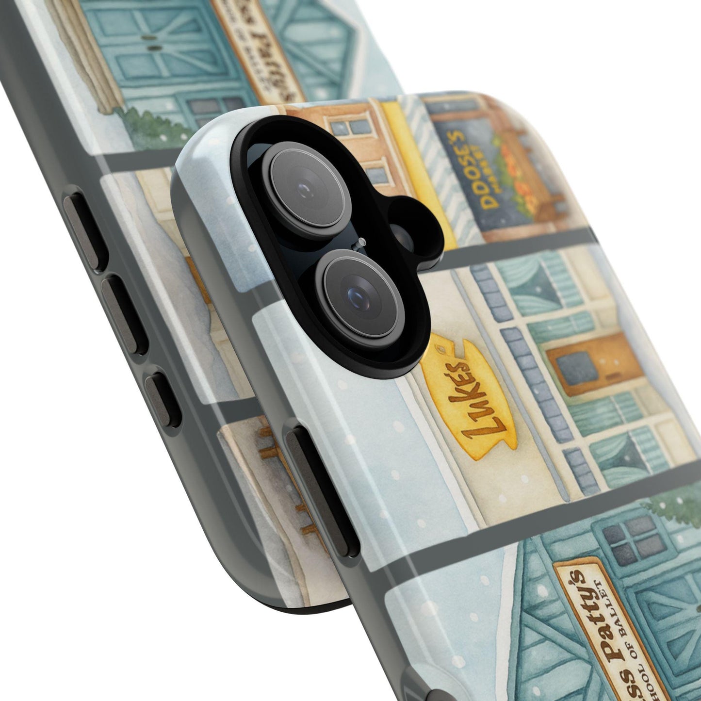 Cozy Stars Hollow Shopfronts Phone Case | Gilmore Girls Lukes Miss Pattys Dooses